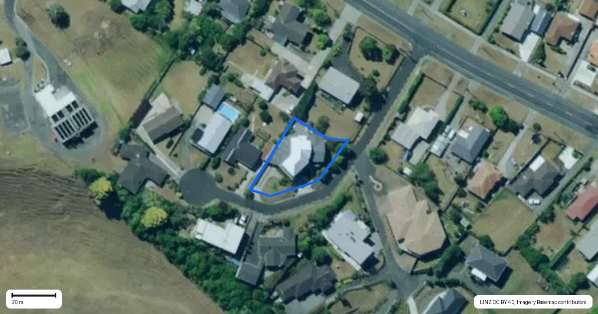 Property context map for 1 Panorama Place, Dargaville