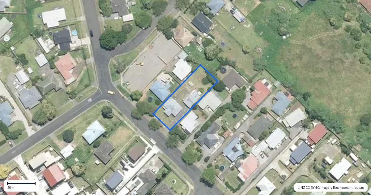 Property context map for 55 Beatty Road, Pukekohe