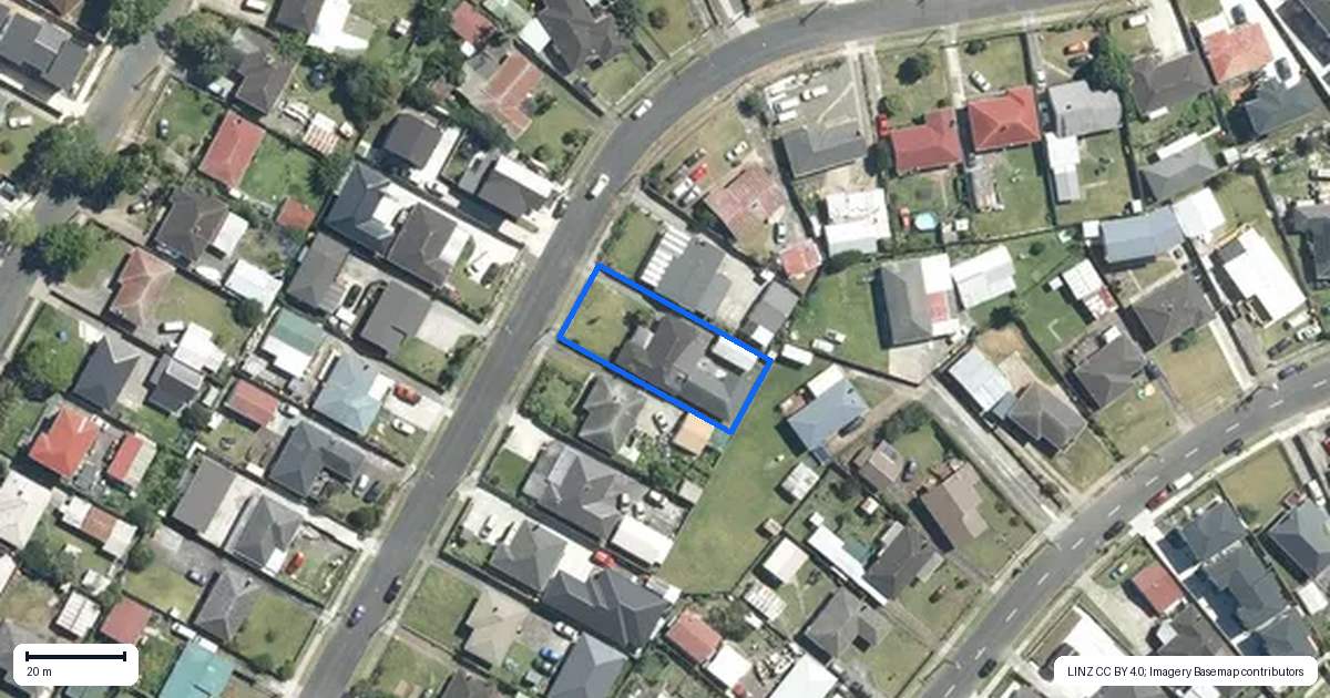 Property context map for 26 Cheviot Street, Mangere East, Auckland