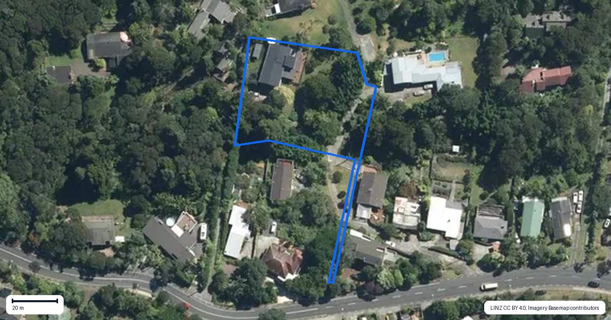 Property context map for 201B Godley Road, Titirangi, Auckland