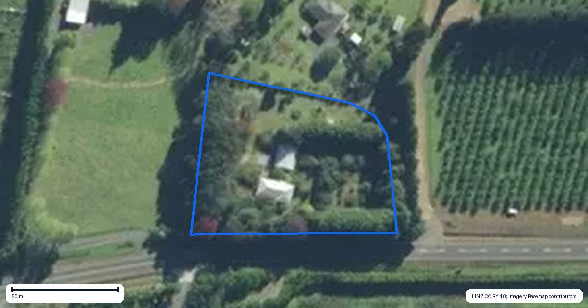 Property context map for 407 Kapiro Road, Kerikeri