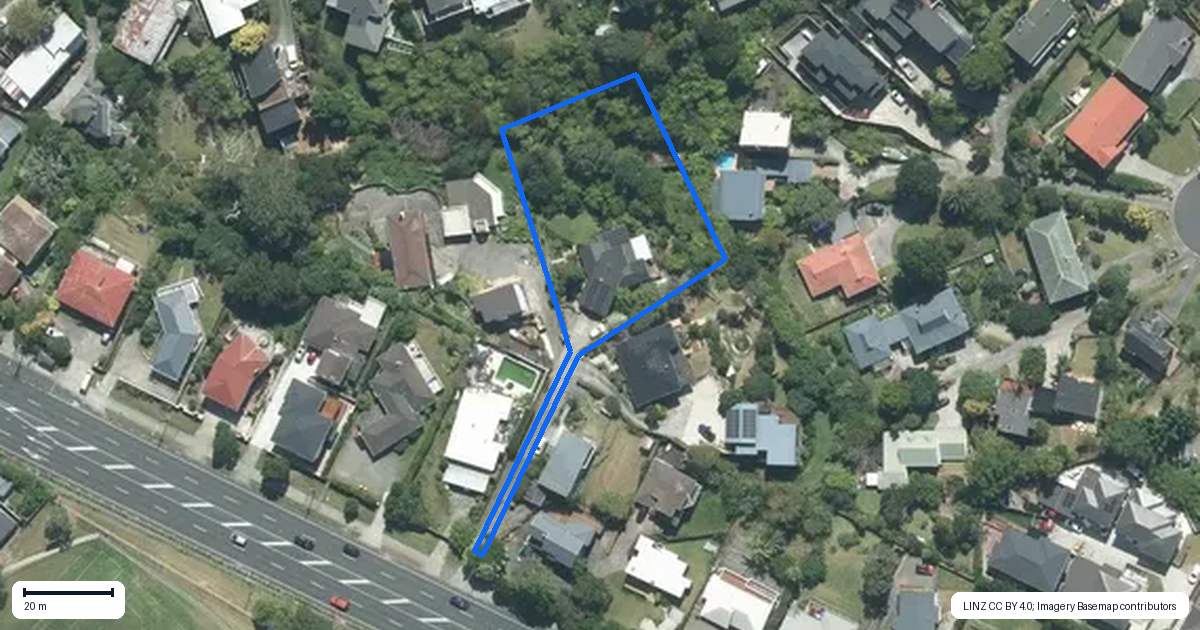 Property context map for 433 East Coast Road, Mairangi Bay, Auckland