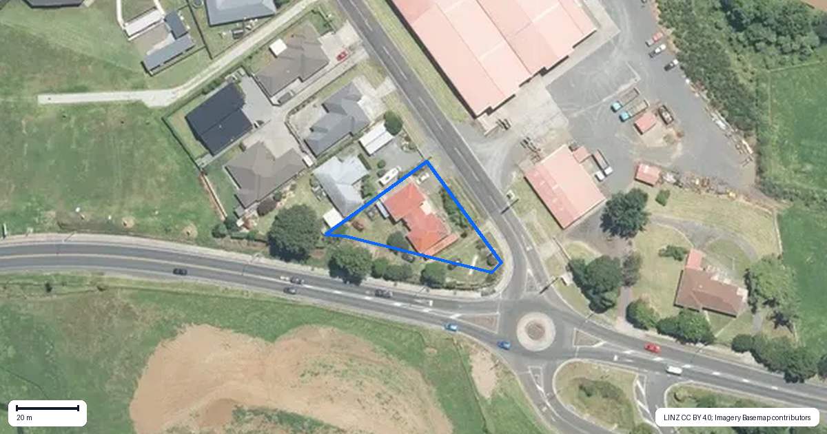 Property context map for 2 Belgium Road, Pukekohe