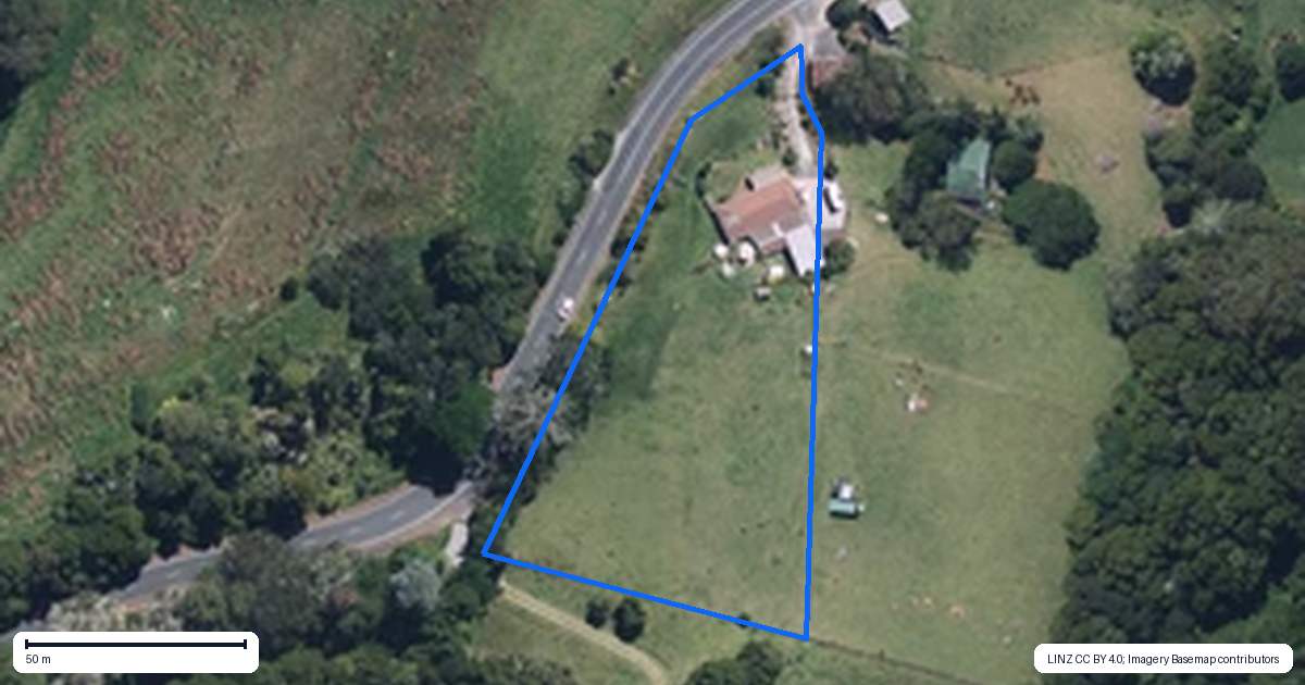 Property context map for 157A Kaipara Flats Road, Warkworth