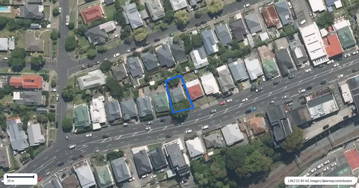 Property context map for 529 New North Road, Kingsland, Auckland