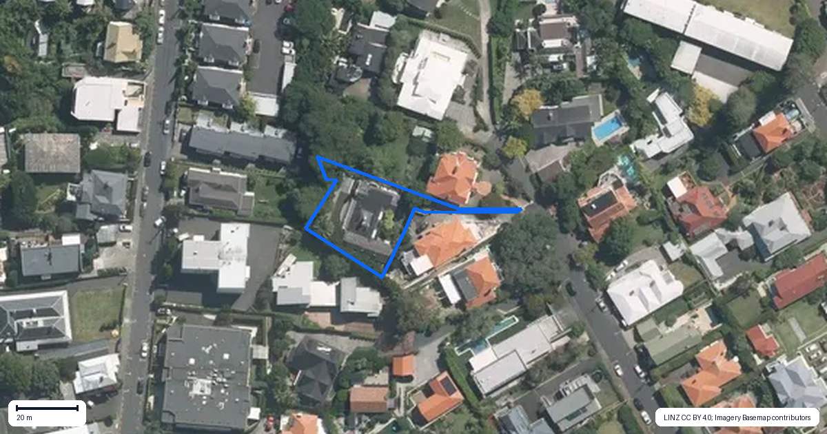 Property context map for 14A Corunna Avenue, Parnell, Auckland