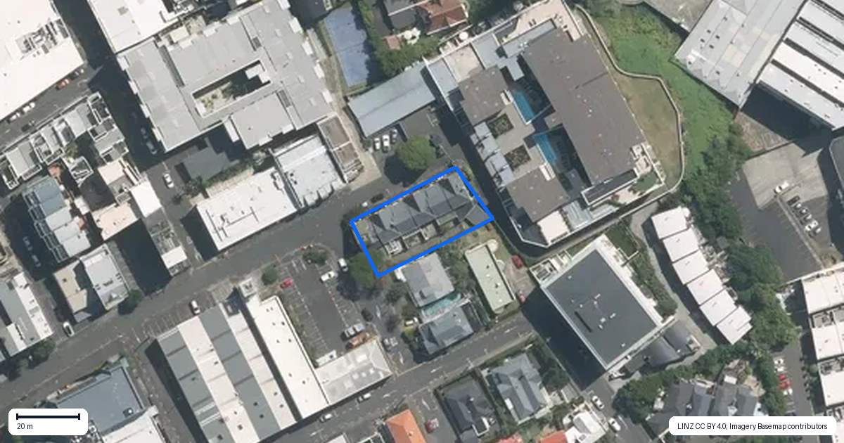 Property context map for 23 York Street, Parnell, Auckland