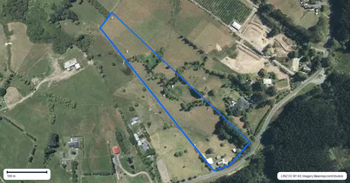 Property context map for 293 Ararimu Valley Road, Helensville