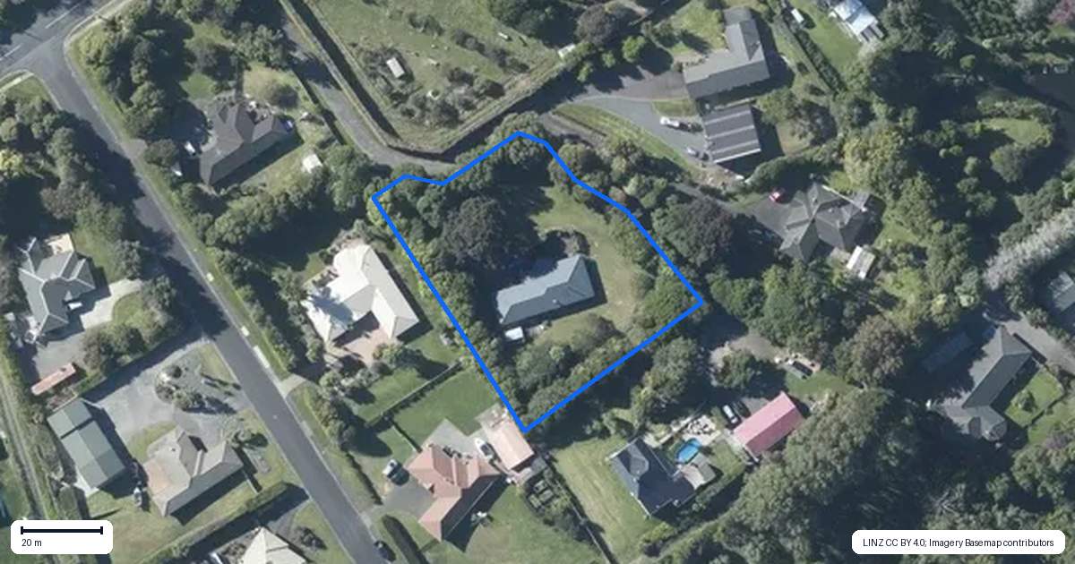 Property context map for 55A Colombo Road, Waiuku