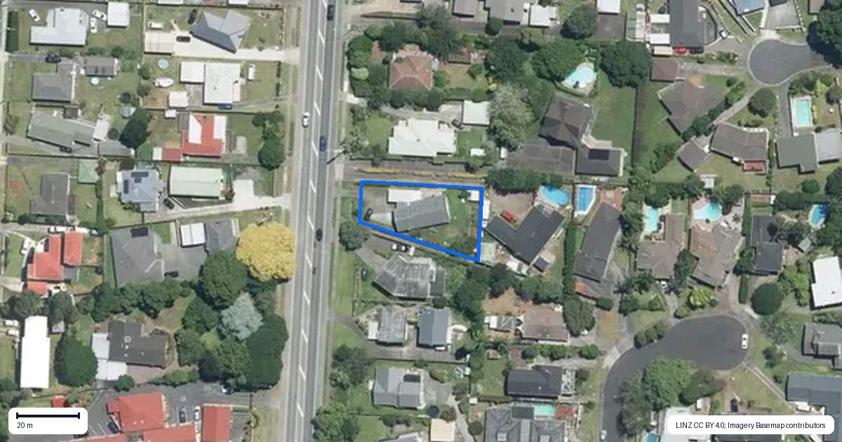 Property context map for 382 Great South Road, Opaheke, Papakura