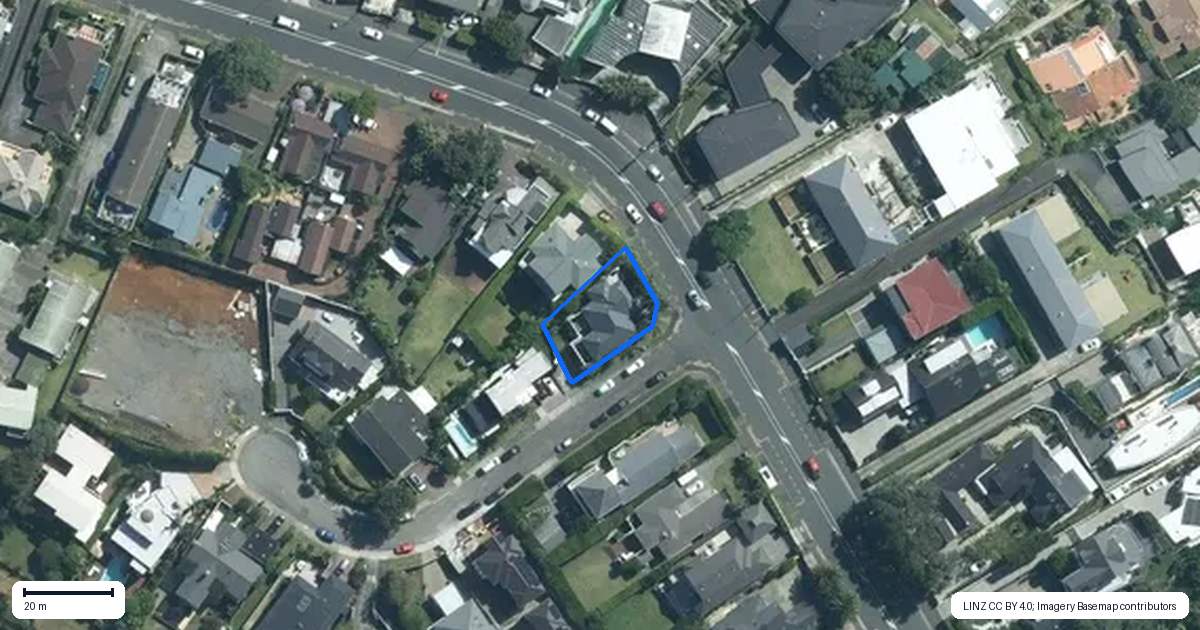 Property context map for 18 Kitchener Road, Takapuna, Auckland