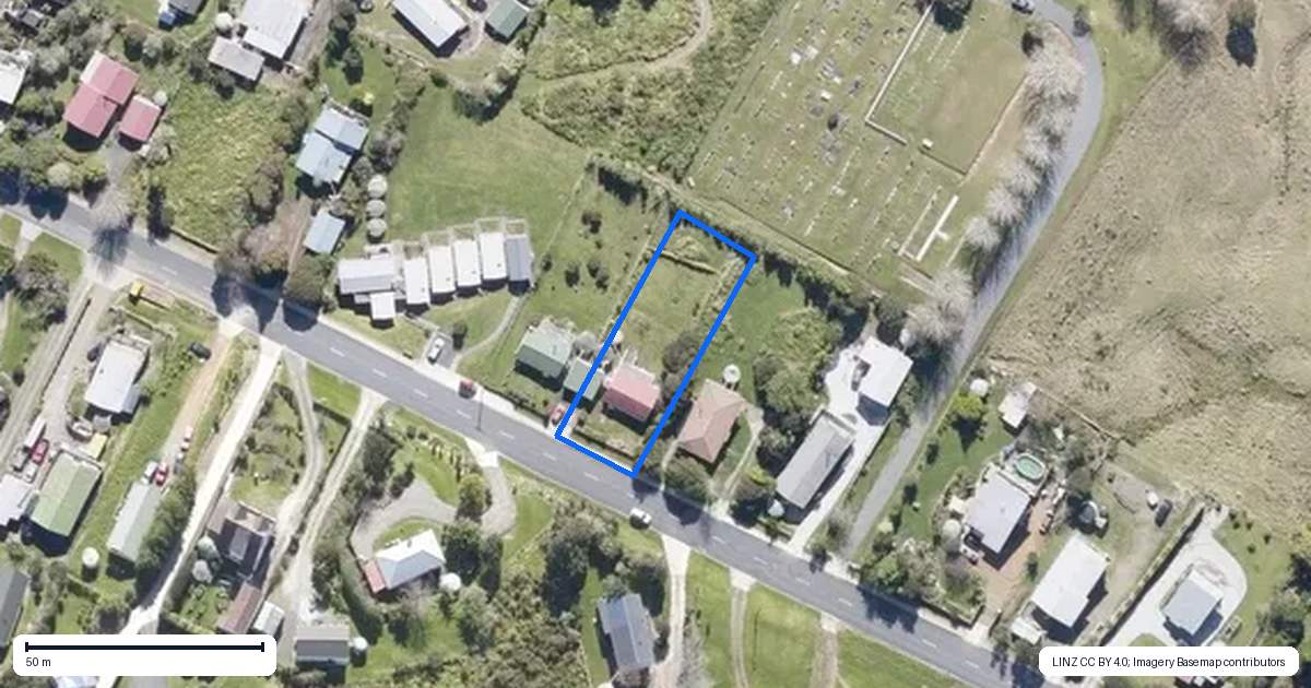 Property context map for 43 Turner Street, Kaeo