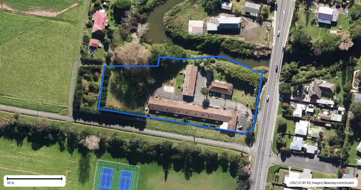Property context map for 65 North Road, Kaitaia