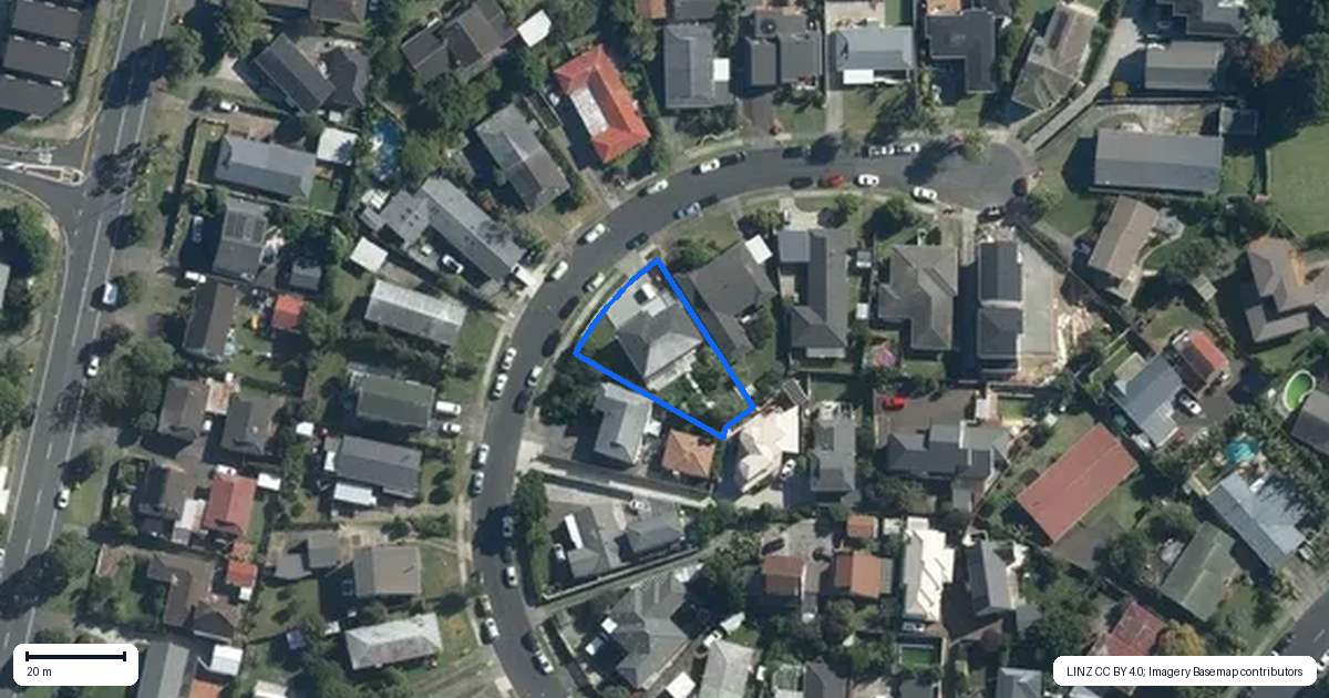 Property context map for 23 Galsworthy Place, Bucklands Beach, Auckland