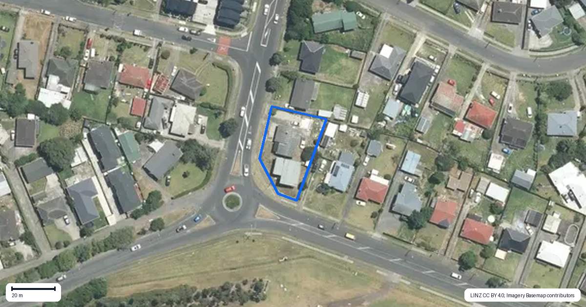 Property context map for 57 Preston Road, Clover Park, Auckland