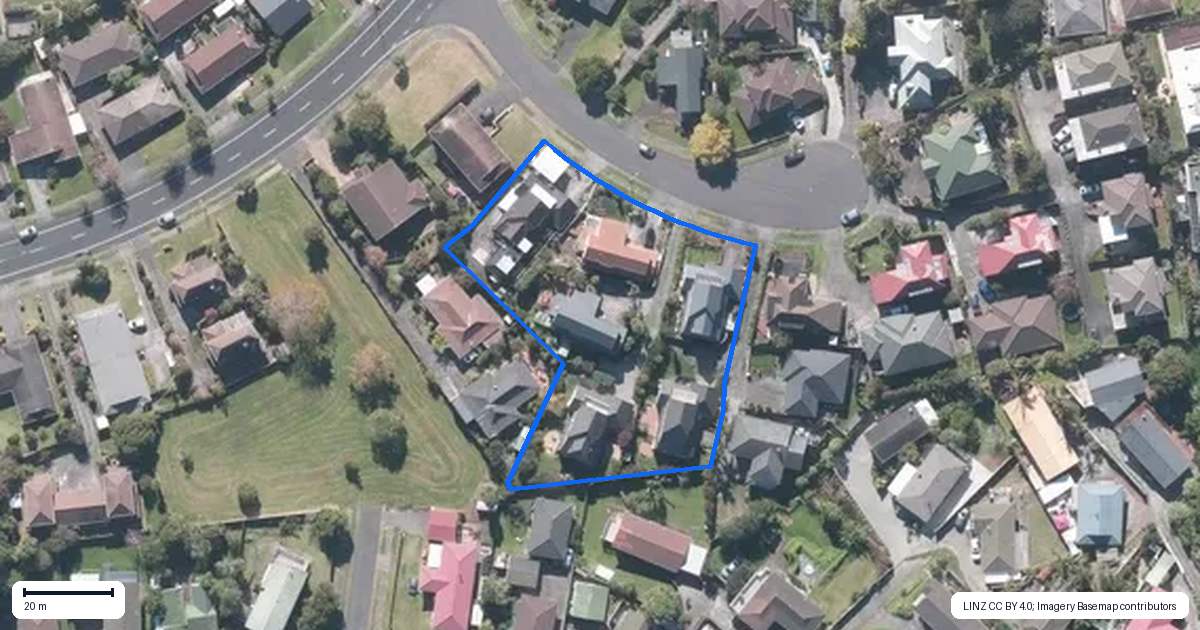 Property context map for 5 Eske Place, Highland Park, Auckland