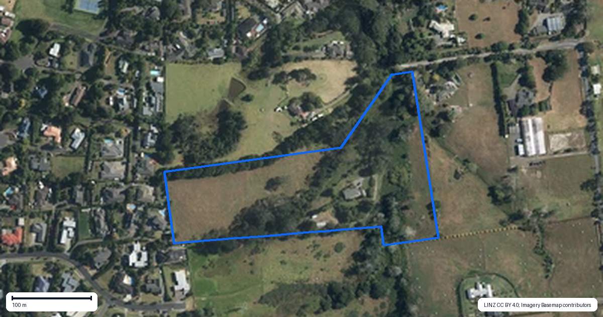 Property context map for 44 Wintour Road, Waimauku