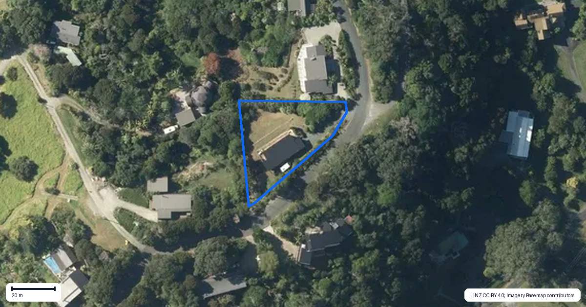 Property context map for 87 Ridge Road, Mahurangi East, Warkworth