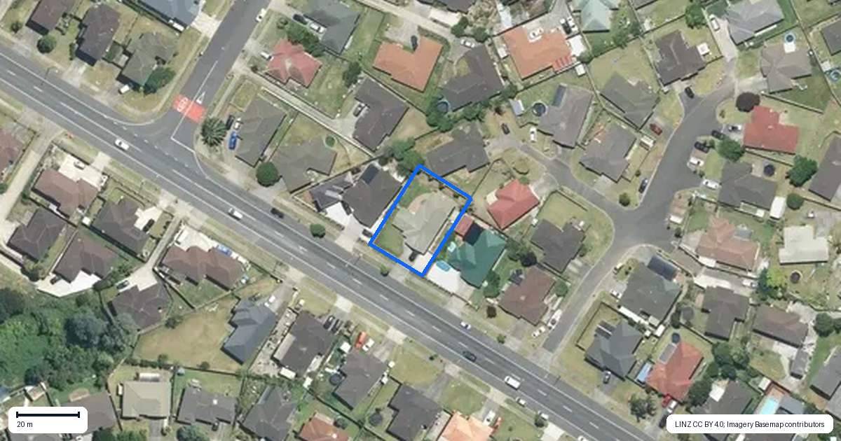 Property context map for 335 Mahia Road, Weymouth, Auckland