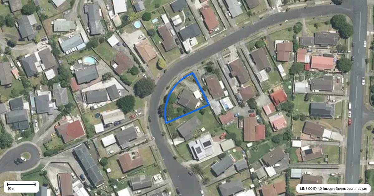 Property context map for 16 Greenstone Place, Clover Park, Auckland