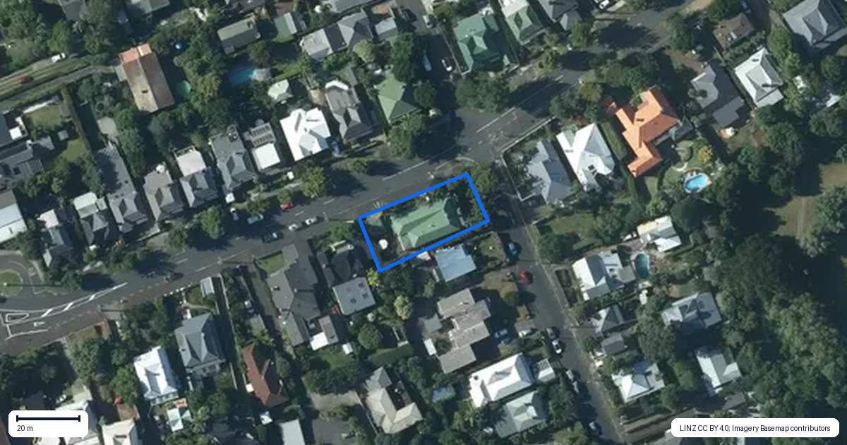 Property context map for 20 Albert Road, Devonport, Auckland