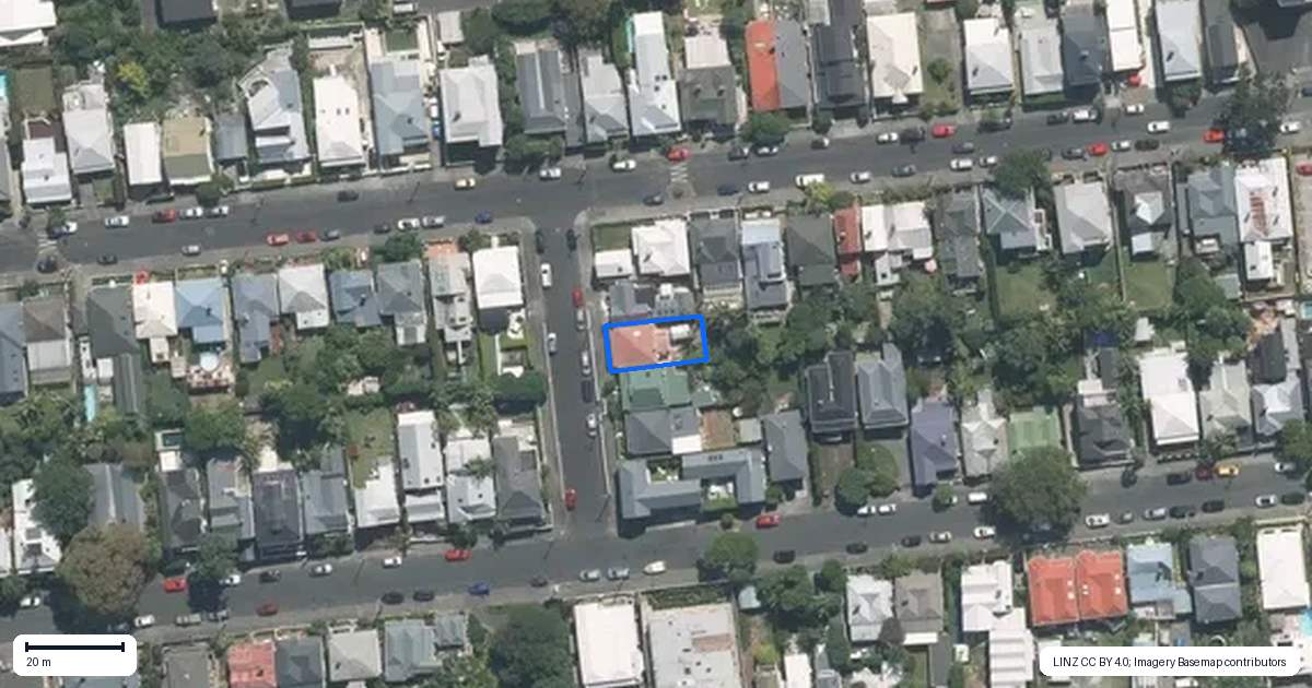 Property context map for 5 Mira Street, Ponsonby, Auckland