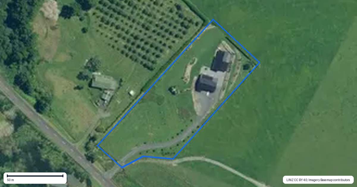 Property context map for 25 Lake Road, Okaihau