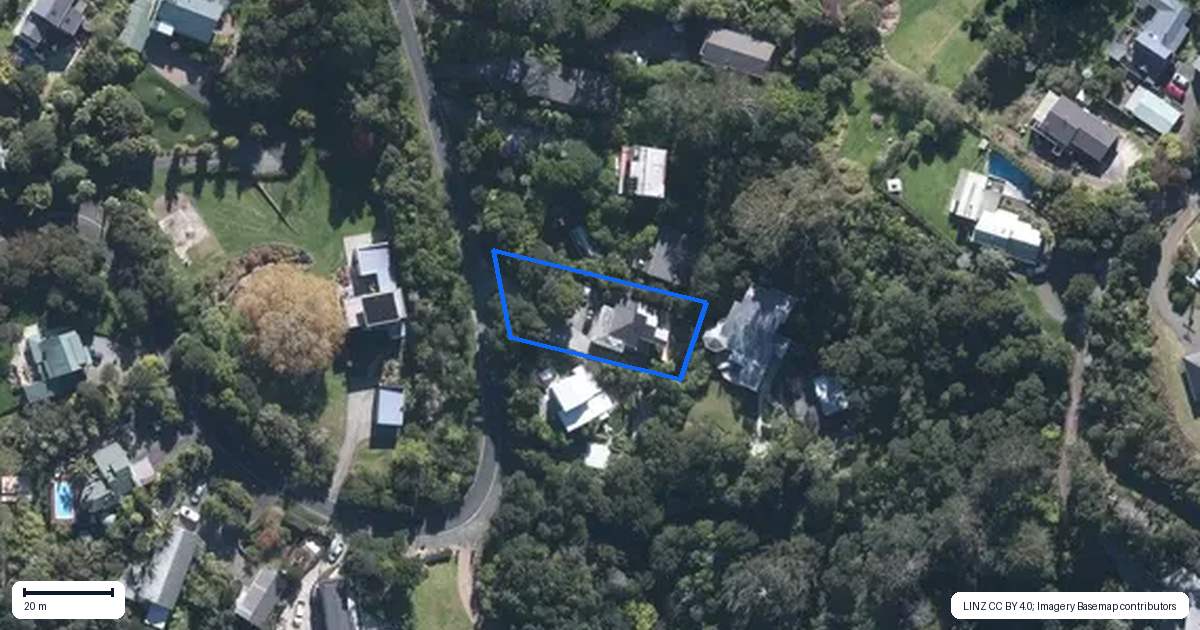 Property context map for 153 Attwood Road, Paremoremo, Auckland