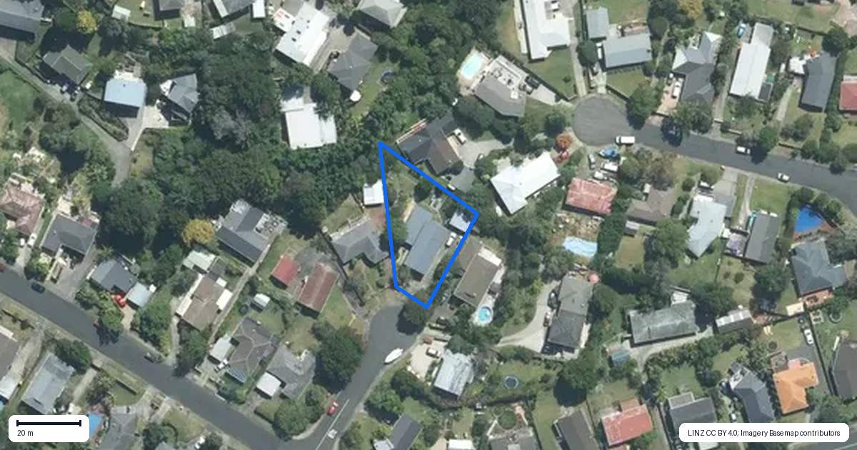Property context map for 7 Palawan Place, Torbay, Auckland