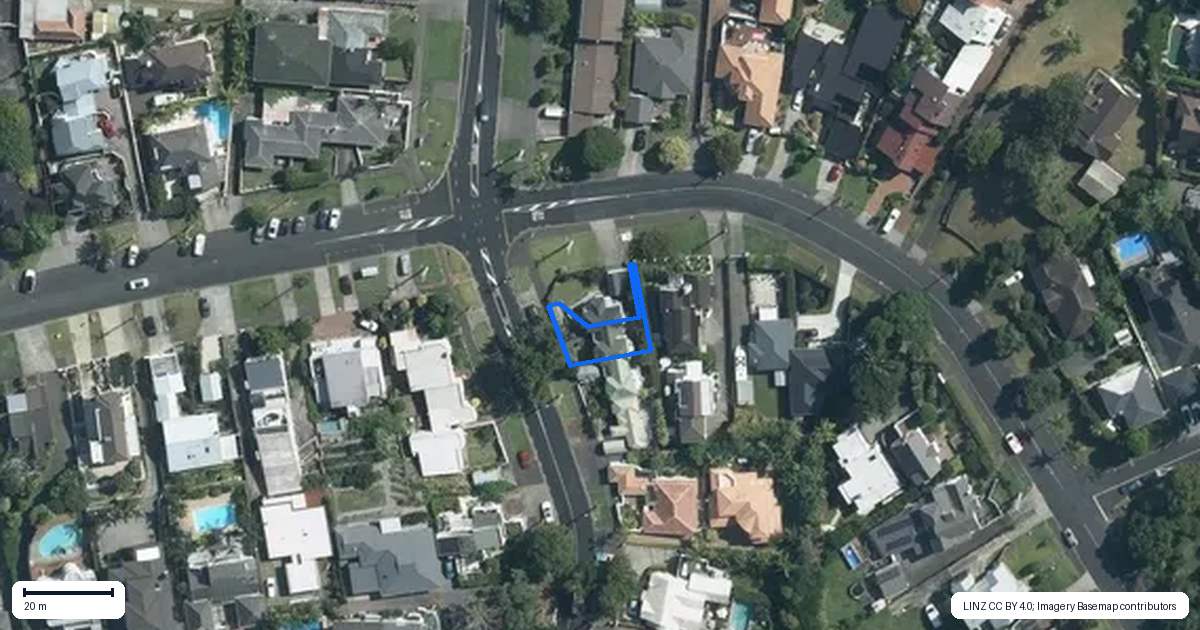 Property context map for 2/42 Patteson Avenue, Mission Bay, Auckland