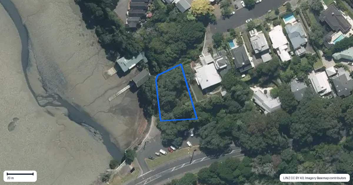 Property context map for 320 Jervois Road, Herne Bay, Auckland