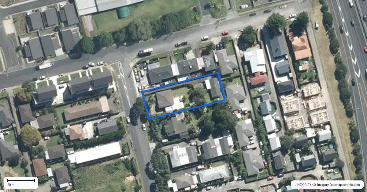 Property context map for 6A Albert Street, Otahuhu, Auckland