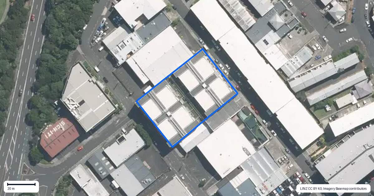 Property context map for 3E/20 Charlotte Street, Eden Terrace, Auckland