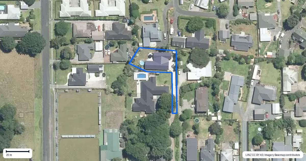 Property context map for 53 George Crescent, Buckland, Pukekohe