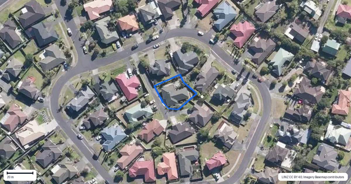 Property context map for 19 Black Teal Close, Unsworth Heights, Auckland