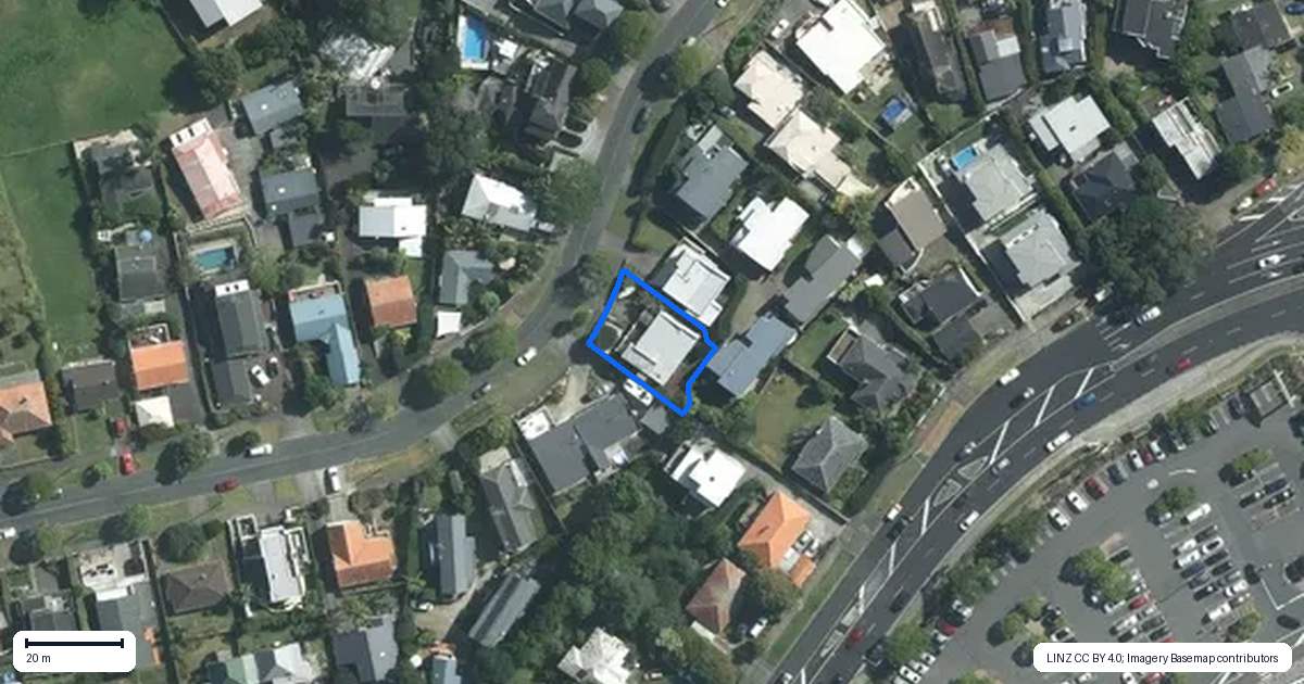 Property context map for 19A Godden Crescent, Mission Bay, Auckland