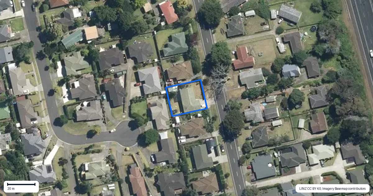 Property context map for 43 Crawford Avenue, Mangere Bridge, Auckland