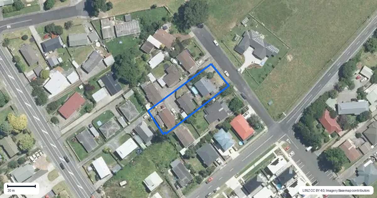 Property context map for 13 Murray Street, Drury