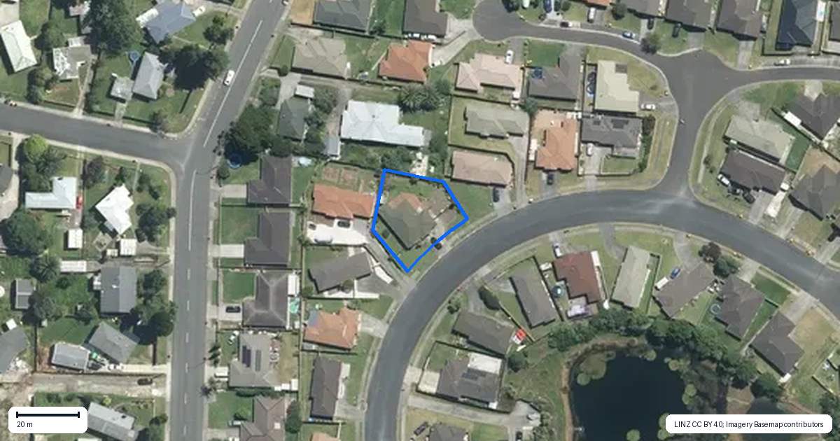 Property context map for 18 Liddesdale Place, Papakura
