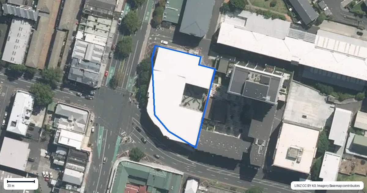 Property context map for 115/184 Symonds Street, Eden Terrace, Auckland