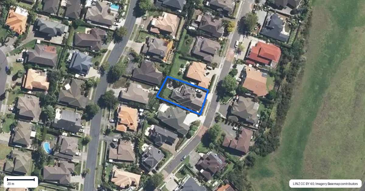 Property context map for 21 Brooke Ridge Rise, East Tamaki Heights, Auckland