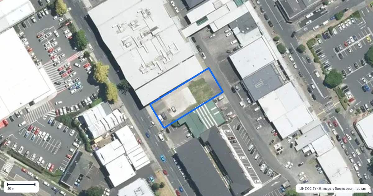 Property context map for 36 East Street, Papakura