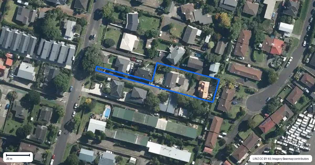 Property context map for 23A Mountain Road, Mount Wellington, Auckland