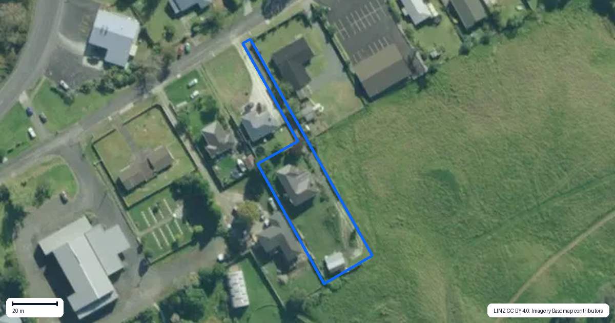 Property context map for 32 View Street, Maungaturoto
