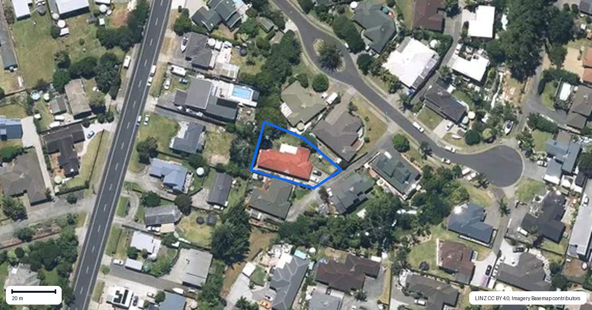 Property context map for 7 Blakewell Place, Beachlands, Auckland