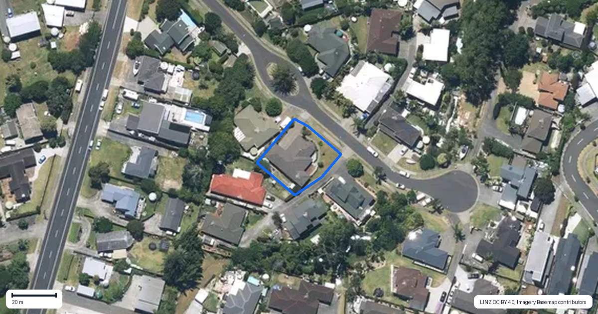 Property context map for 5 Blakewell Place, Beachlands, Auckland