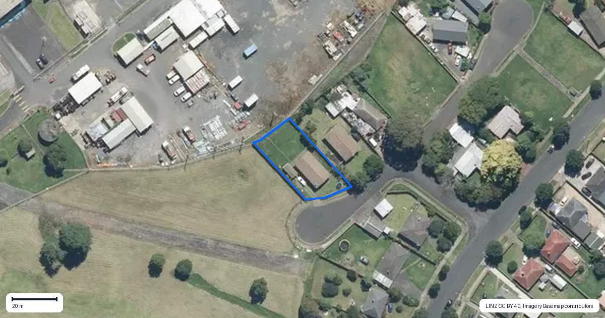 Property context map for 20 Kaitawa Street, Otara, Auckland