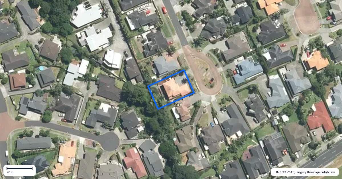 Property context map for 33 Byblos Place, The Gardens, Auckland