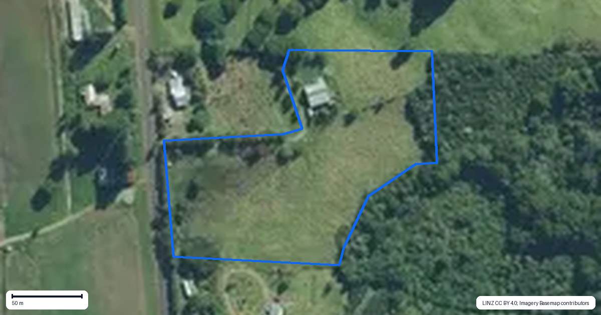 Property context map for 34 Onekura Road, Waipapa