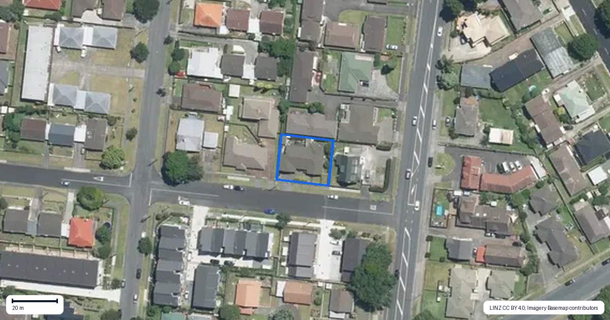 Property context map for 1A Nelson Street, Papakura